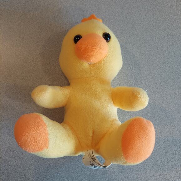 Toy Works Plush Duck Stuffed Animal 6 inch Yellow and Orange - Picture 3 of 4
